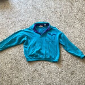 Vintage Teal and Purple Pullover Sweater